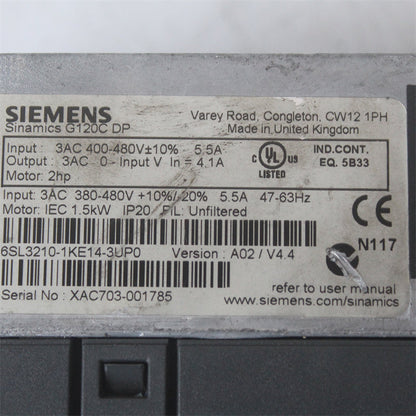 SIEMENS 6SL3210-1KE14-3UP0 Inverter