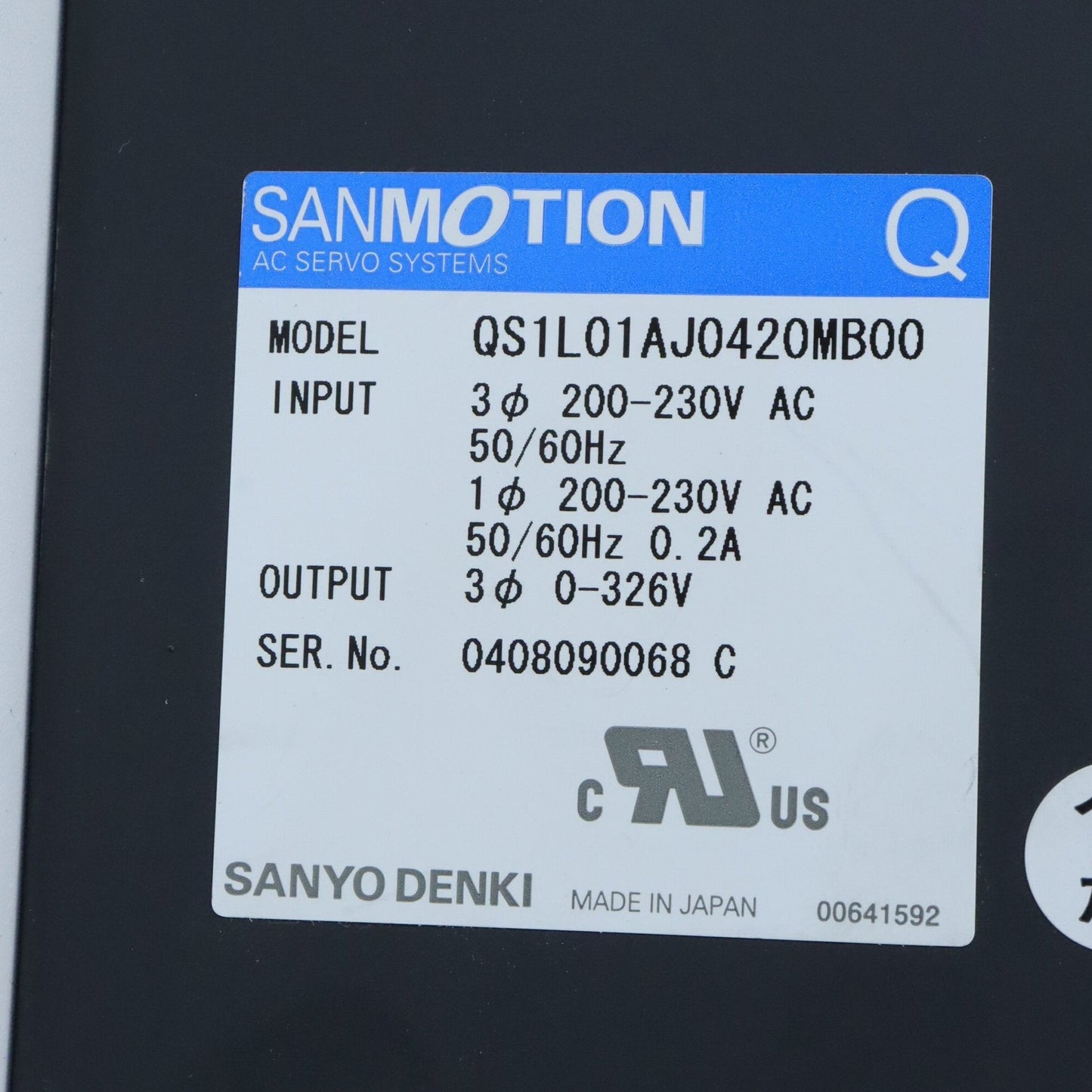 Sanyo QS1L01AJ0420MB00 servo drive