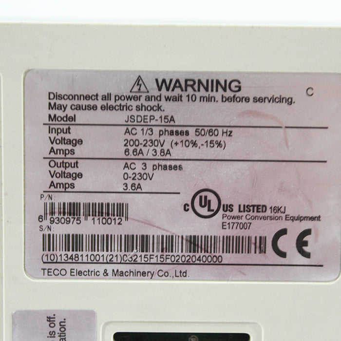 TECO JSDEP-15A Servo Drive