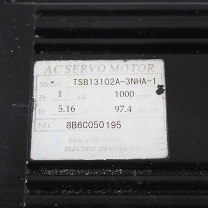TECO TSB13102A-3NHA-1 AC SERVO MOTOR