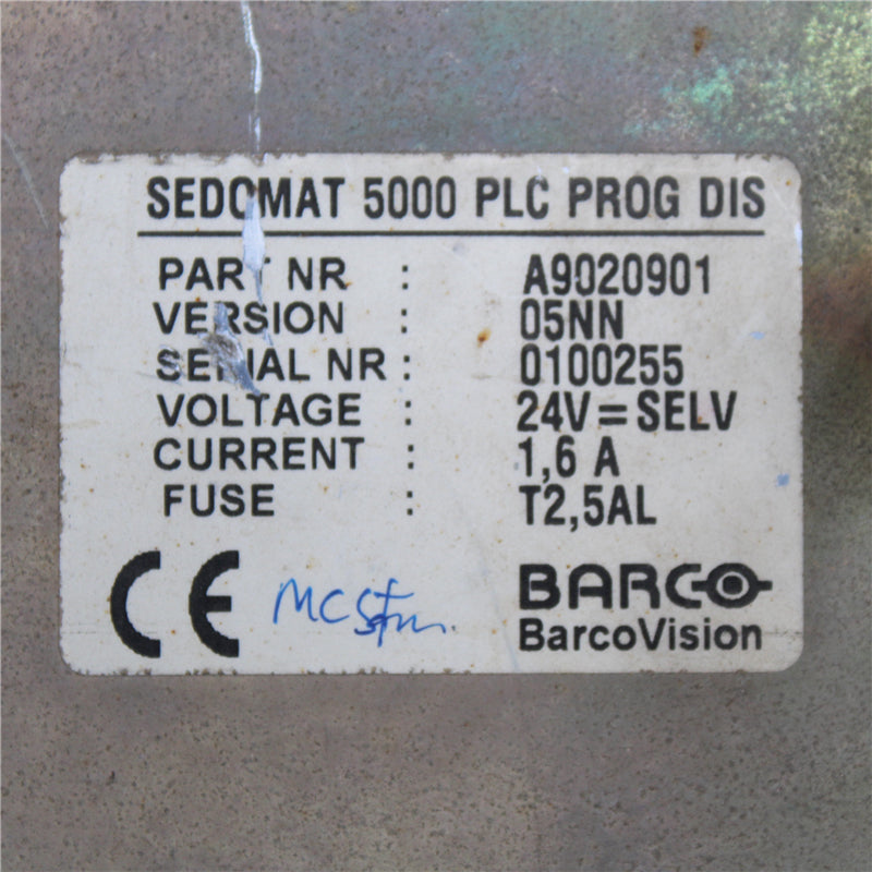BARCO SEDO SEDOMAT 5000 A9020901 Dyeing machine computer
