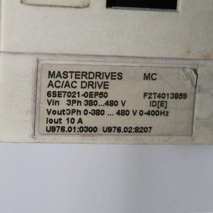 SIEMENS 6SE7021-0EP50 Control Unit - Pulingma Automation