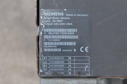 SIEMENS 6SL3120-1TE32-0AA3 Single Motor Module DC600V - Pulingma Automation