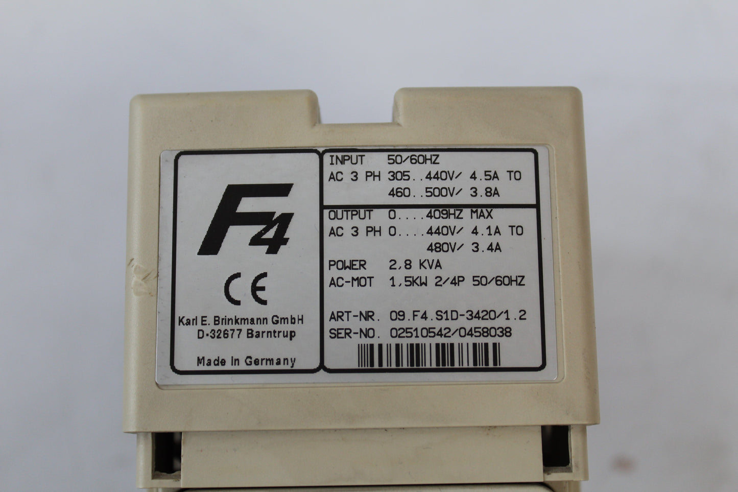 KEB 09.F4.S1D-3420/1.2 Inverter