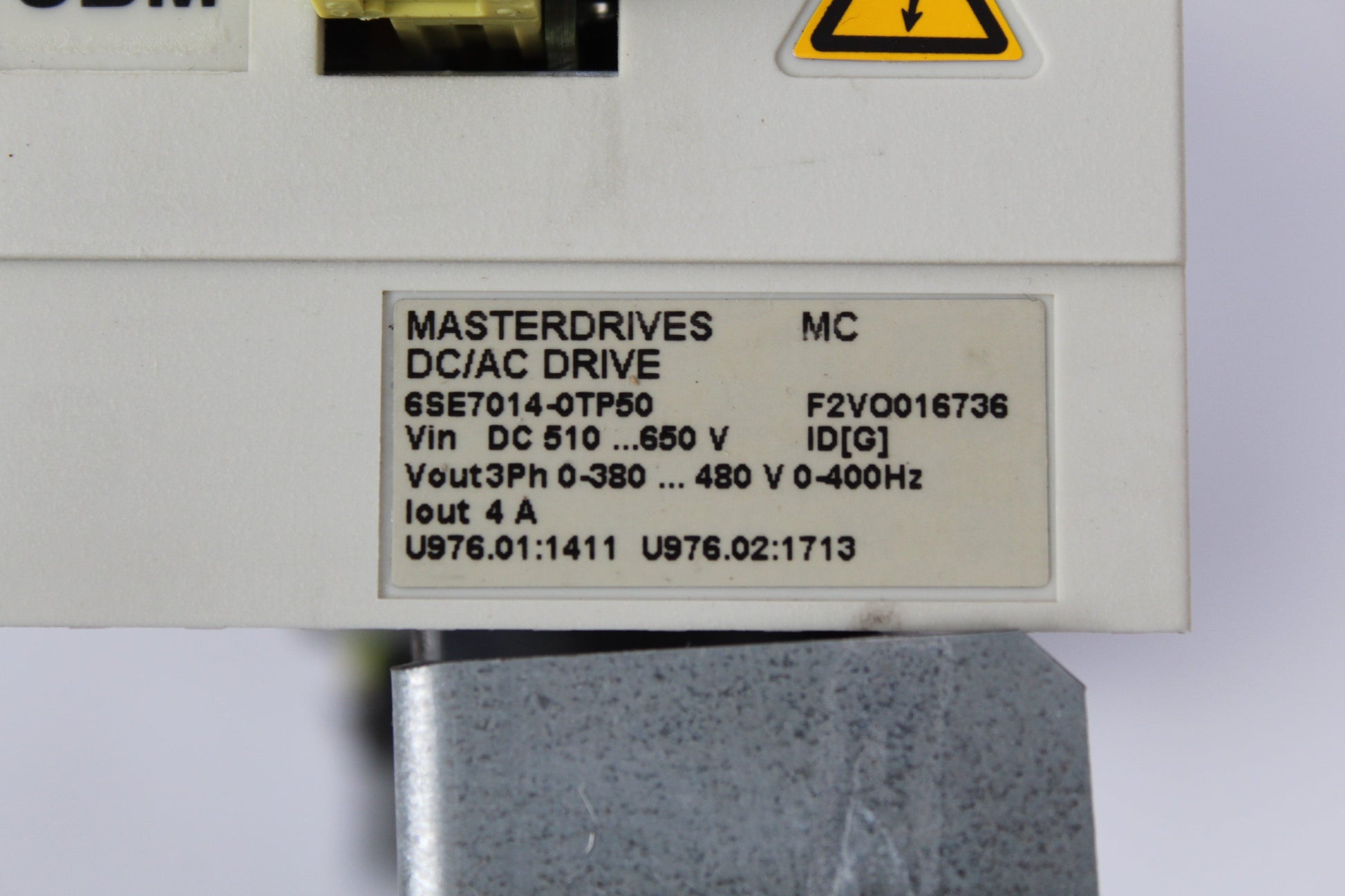 Siemens 6SE7014-0TP50-Z Z=G91+G42+C23+F01 Masterdrives - Pulingma Automation