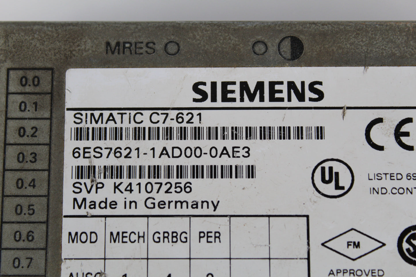 Siemens 6ES7621-1AD00-0AE3 Operator Panel - Pulingma Automation