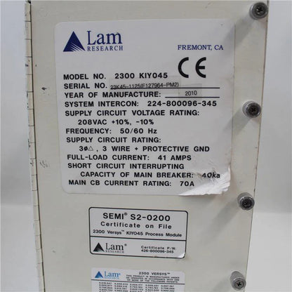 Lam Research 853-044013-007 2300 KIYO45 Semiconductor