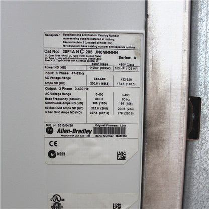 Allen Bradley 20F1ANC205JN0NNNNN Inverter