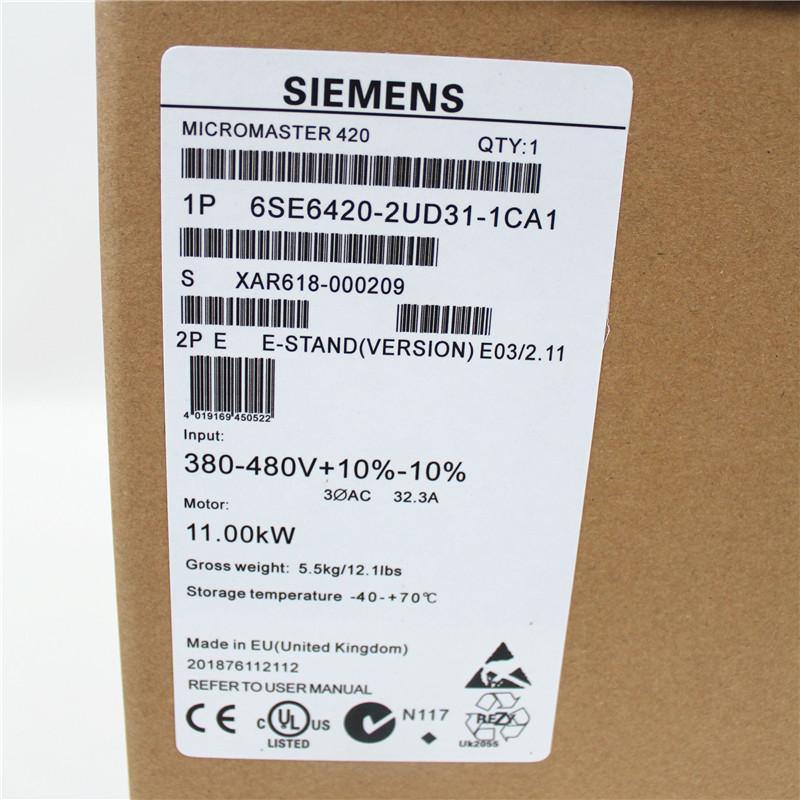 New Original Siemens MICRO MASTER 420 Inverter 6SE6420-2UD31-1CA1 - Pulingma Automation