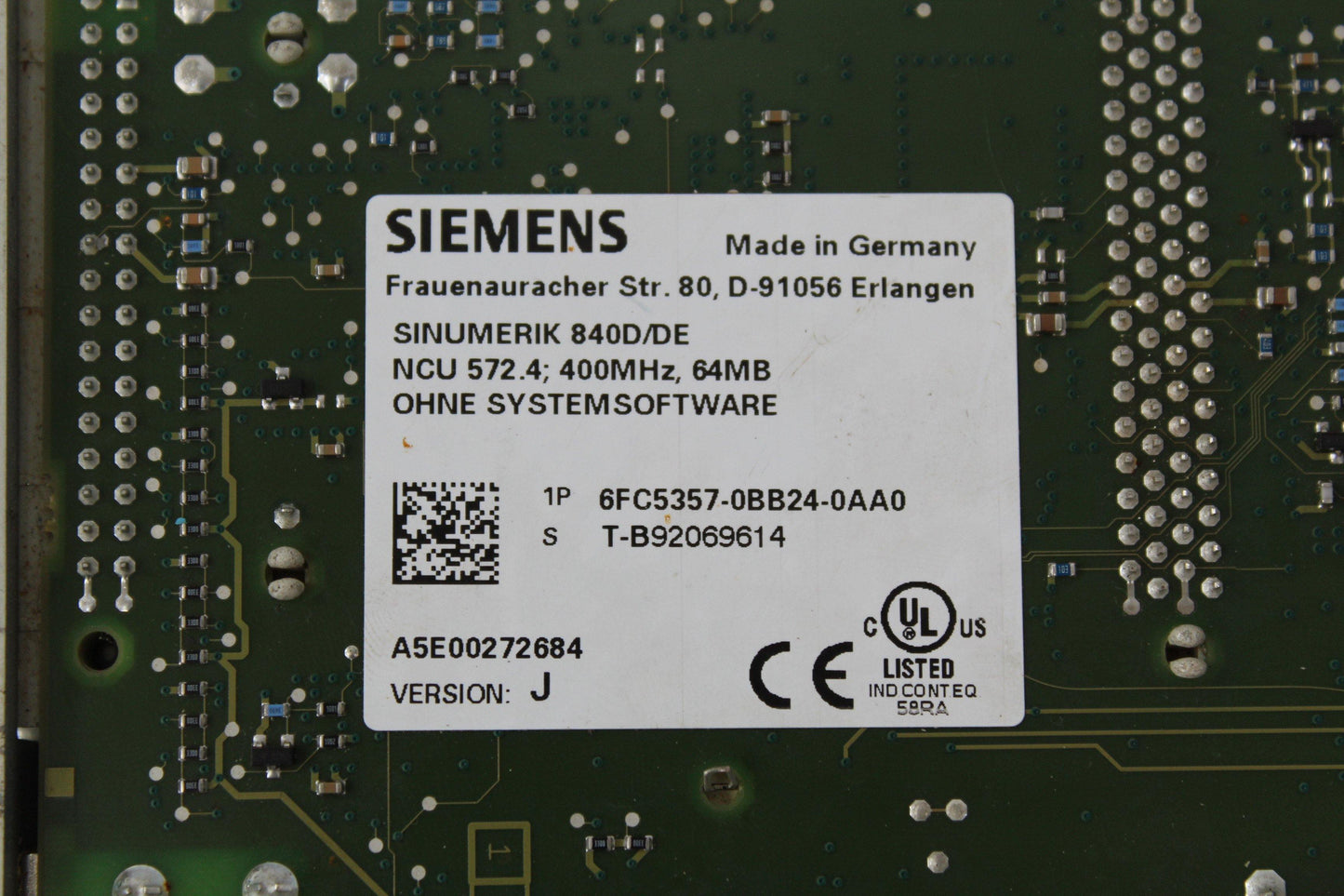 SIEMENS 6FC5357-0BB24-0AA0 6FC53570BB240AA0 NCU 572.4 64MB - Pulingma Automation