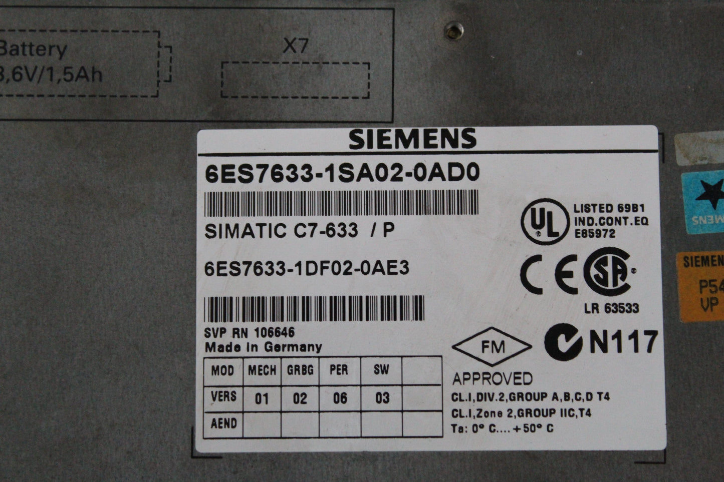 Siemens 6ES7633-1DF02-0AE3 Operator Panel - Pulingma Automation