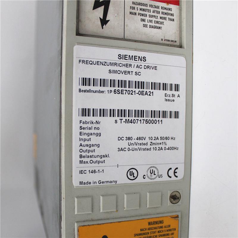 Used Siemens SIMOVERT MASTERDRIVES SIMOVERT VC Converter Unit Compact Unit 4kw 6SE7021-0EA21 6SE7 021-0EA21 - Pulingma Automation