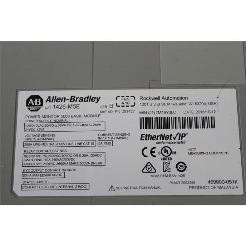 Allen Bradley 1426-M5E Power Monitor 5000 Basic Module