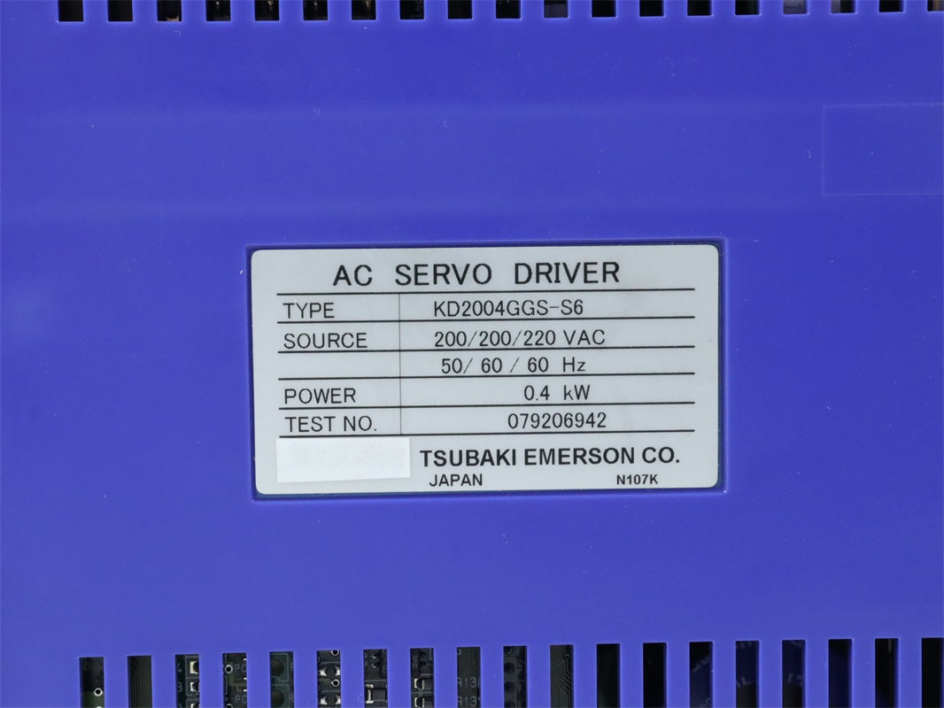 Tsubaki Emerson KD2004GGS-S6 AC Servo Driver