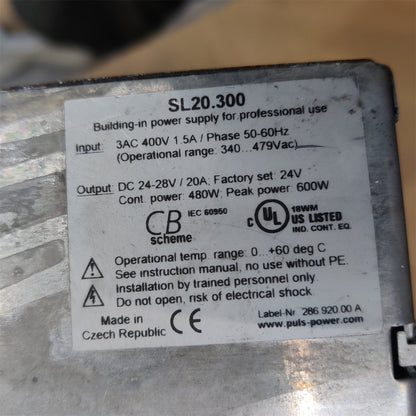 Puls SL20.300 power supply 3ac 400v