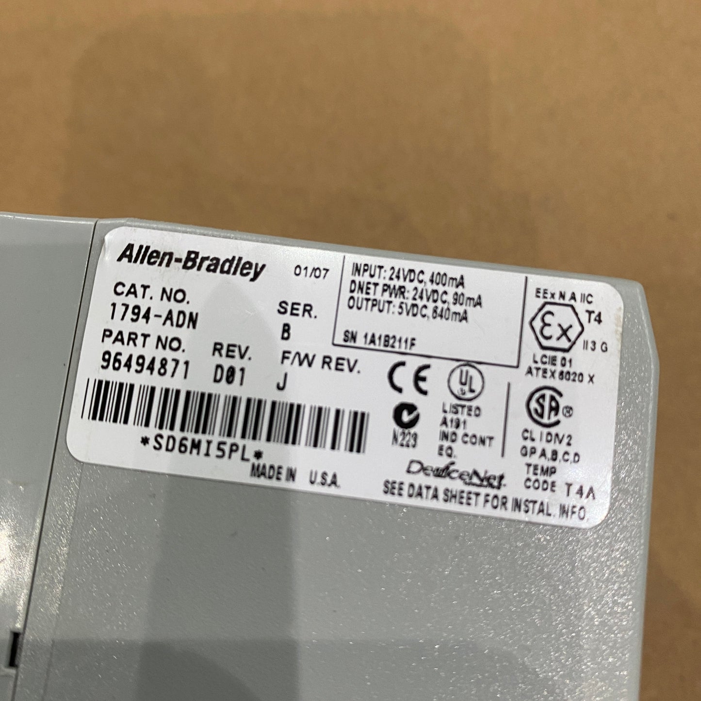 Allen bradley 1794-ADN flex i/o output module