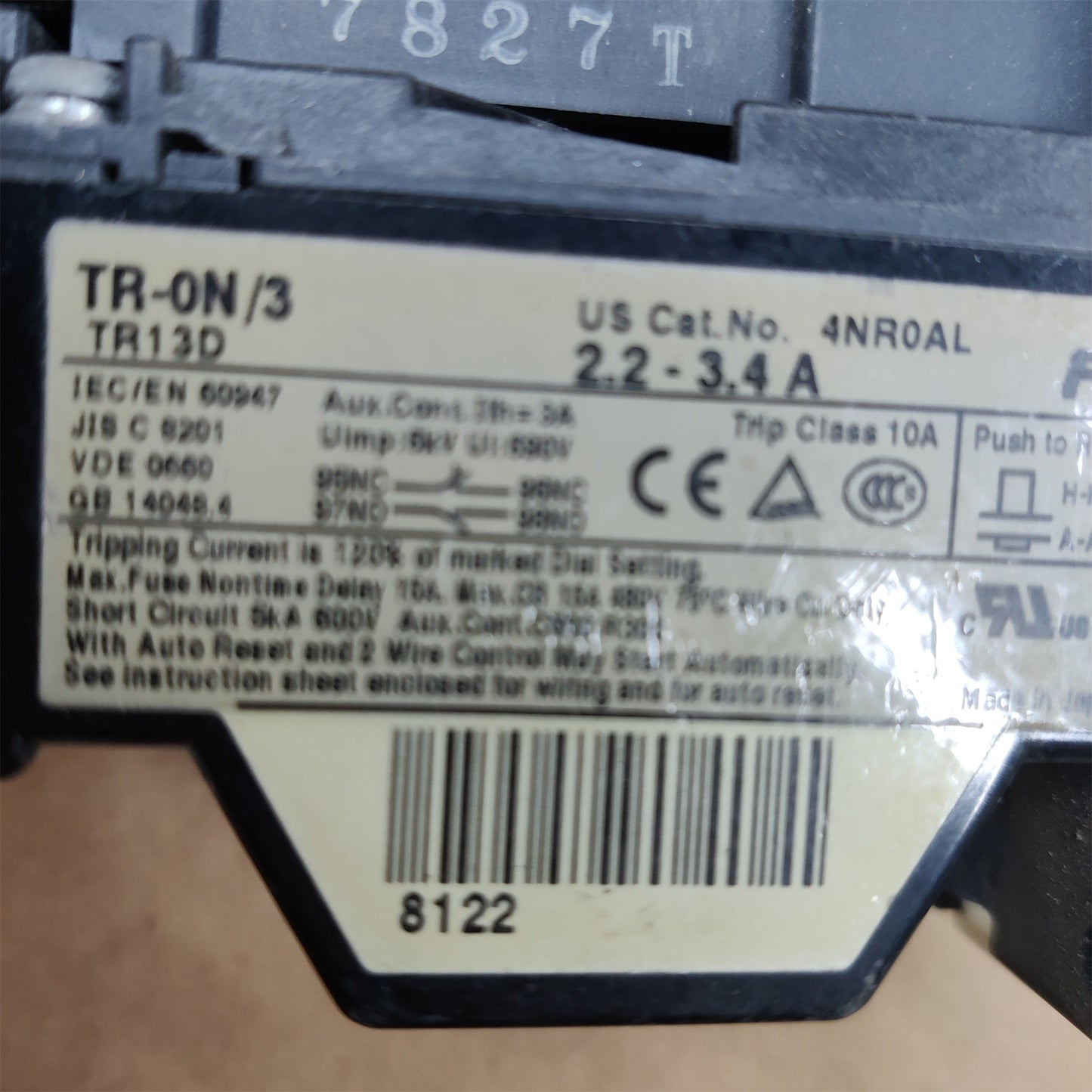 TR-ON/3 Fuji Thermal Overload