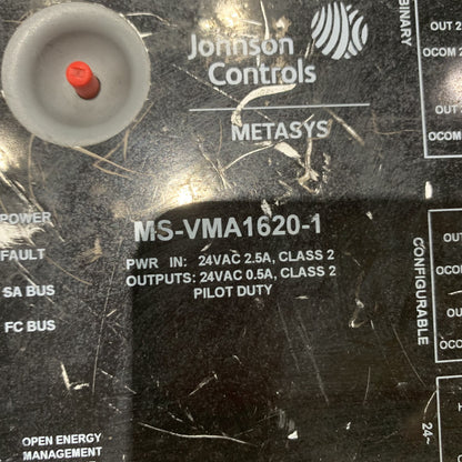 JOHNSON CONTROLS MS-VMA1620-1 MSVMA16201