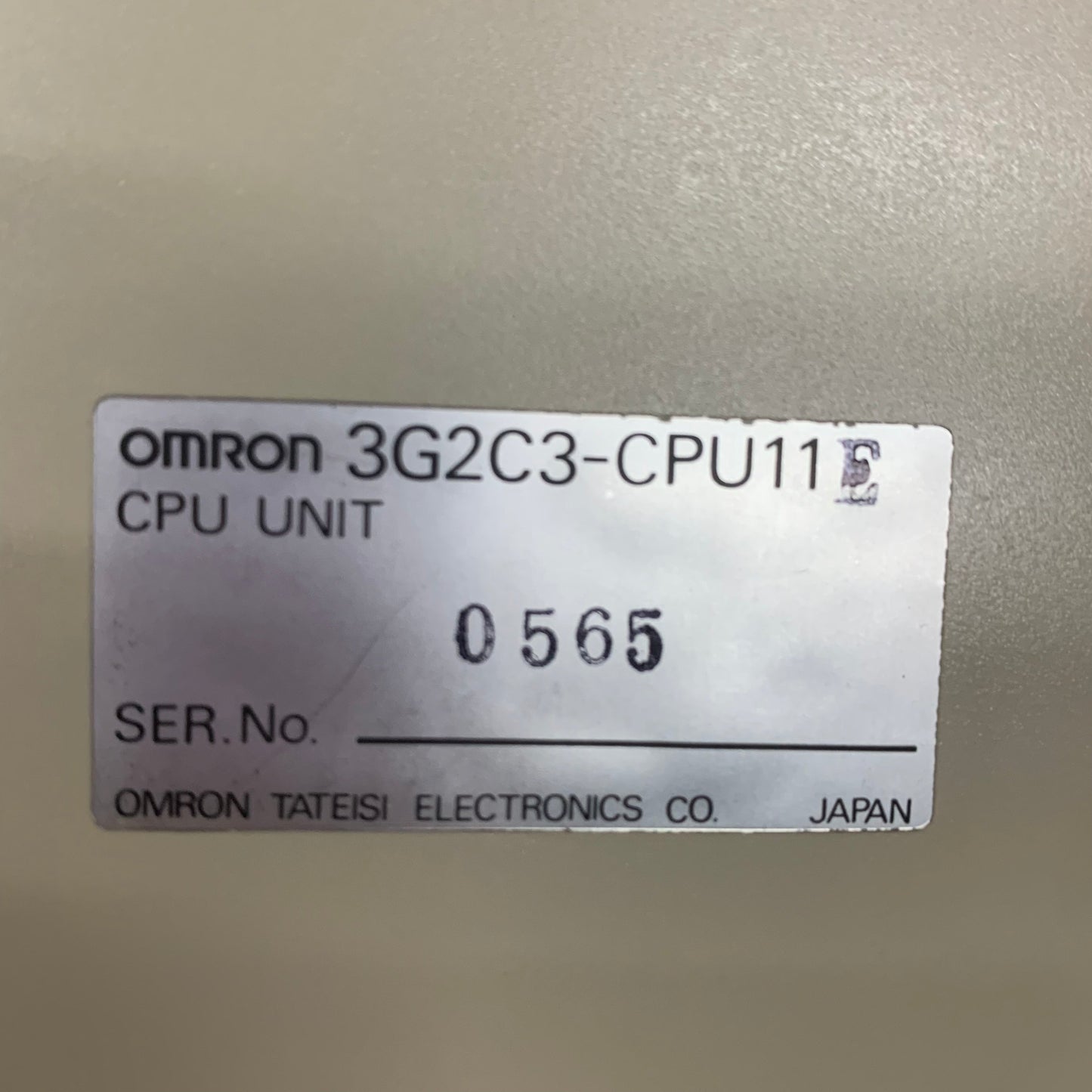 OMRON 3G2C3-CPU11 CPU PROCESSOR UNIT