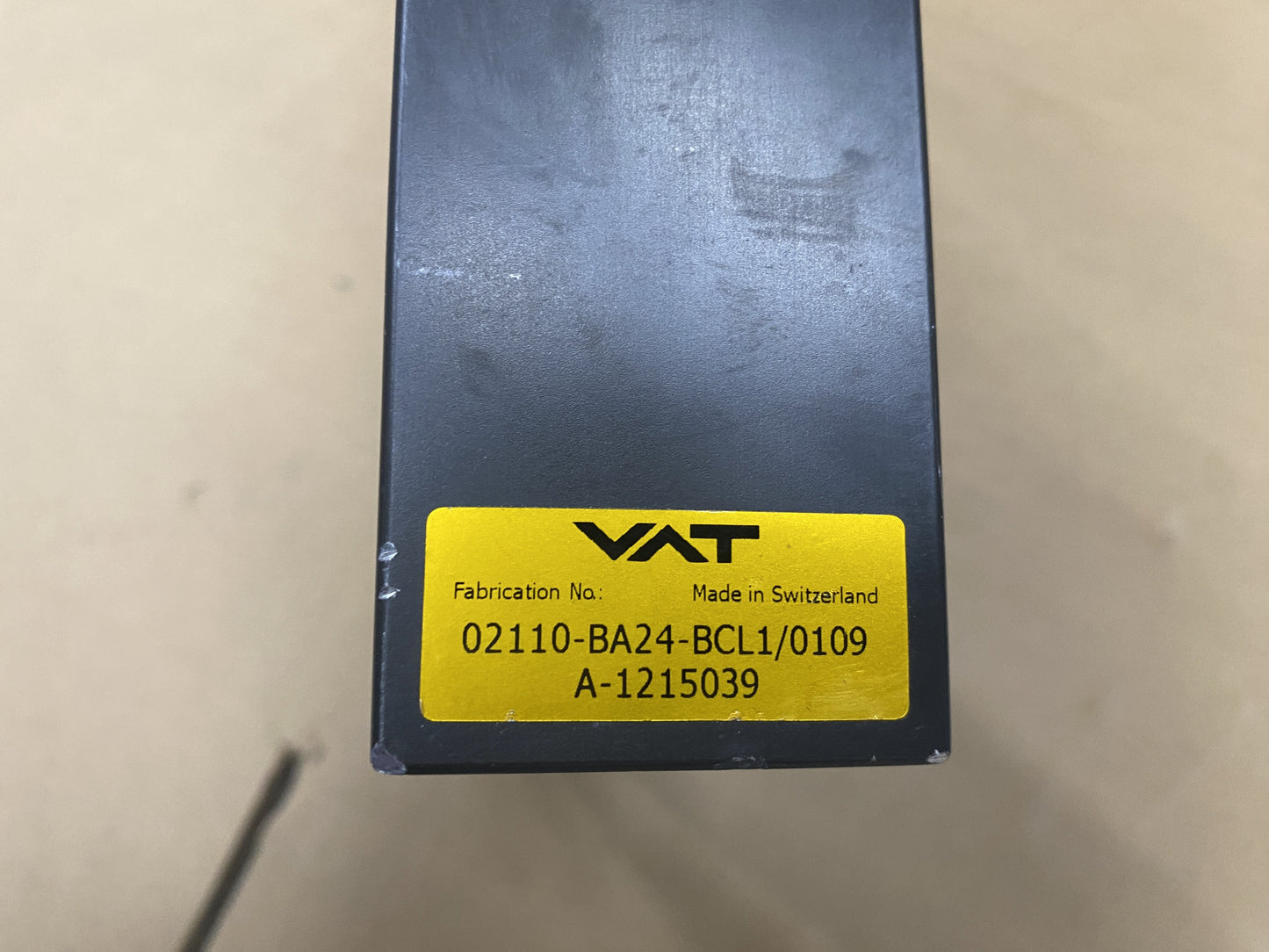 VAT 02110-BA24-BCL1/0109 GATE VALVE