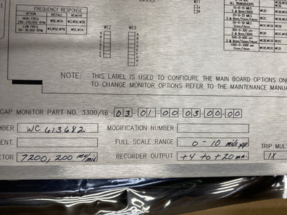 Bently Nevada 3300116-03-01-00-03-00-00 Module