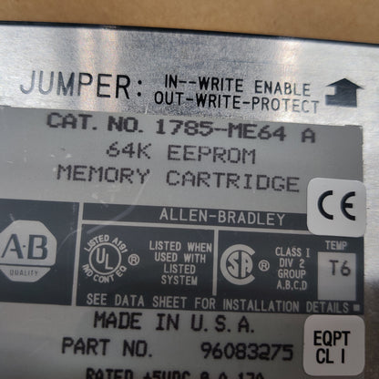 ALLEN-BRADLEY 1785-ME64 EEPROM MEMORY CARTRIDGE