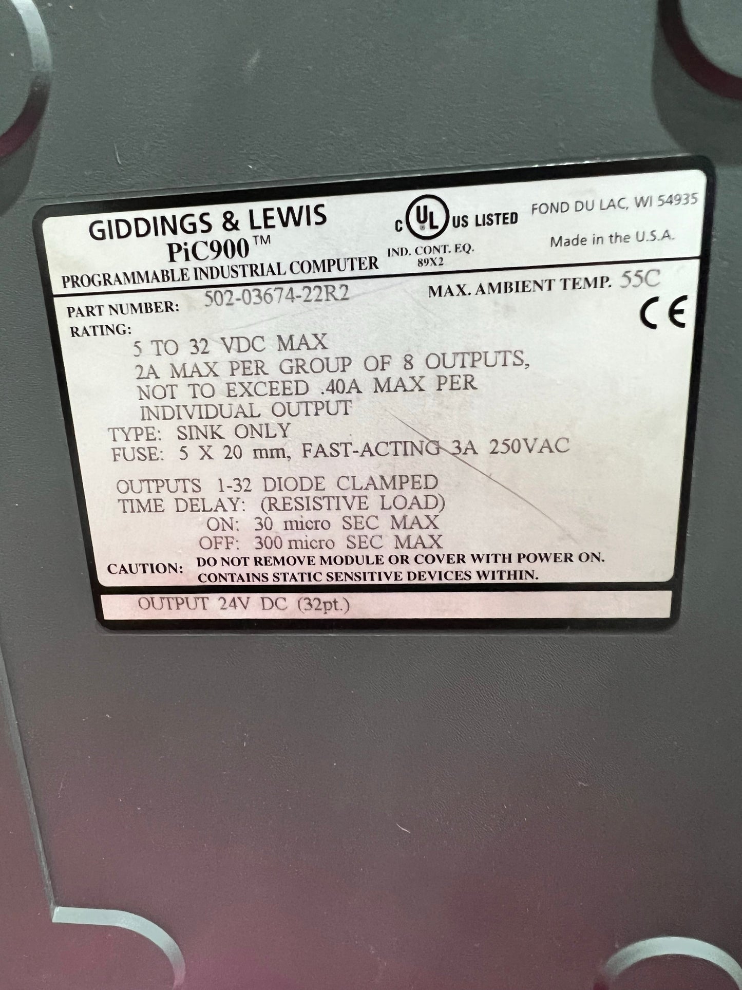 GIDDINGS&LEWIS 502-03674-22R2 Module