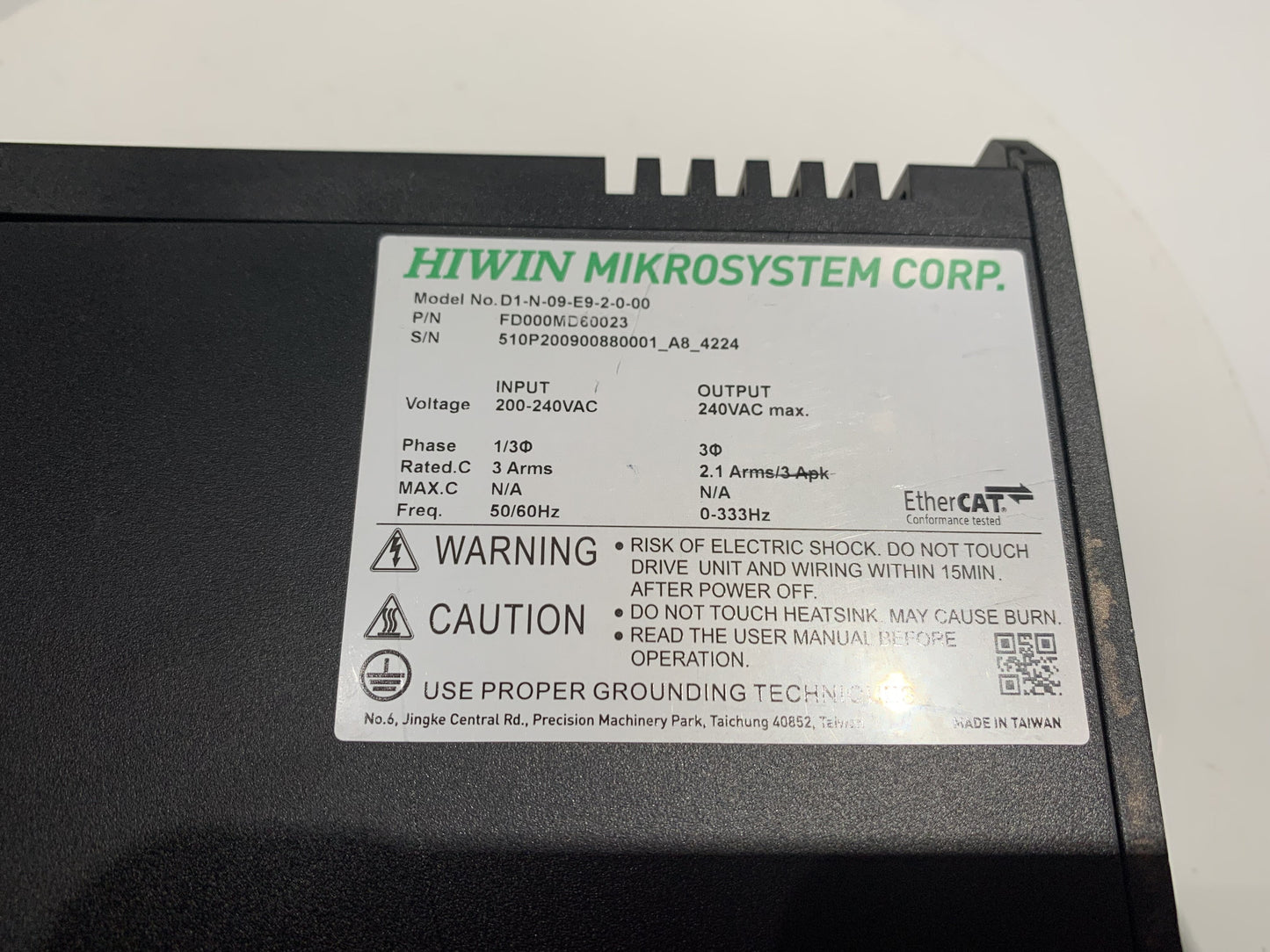 HIWIN D1-N-09-E9-2-0-00 drive