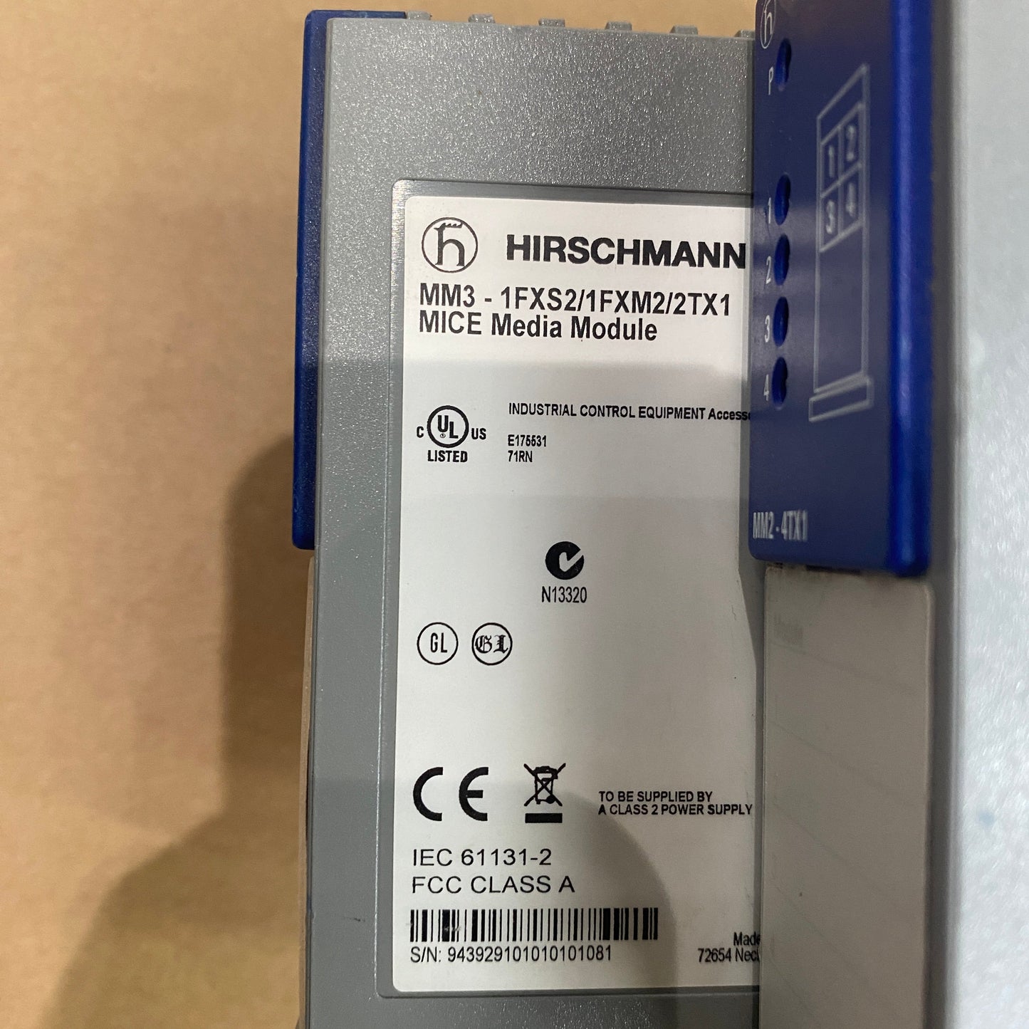 HIRSCHMANN MS20-0800SAAEHH06.0.01 MICE Media Module