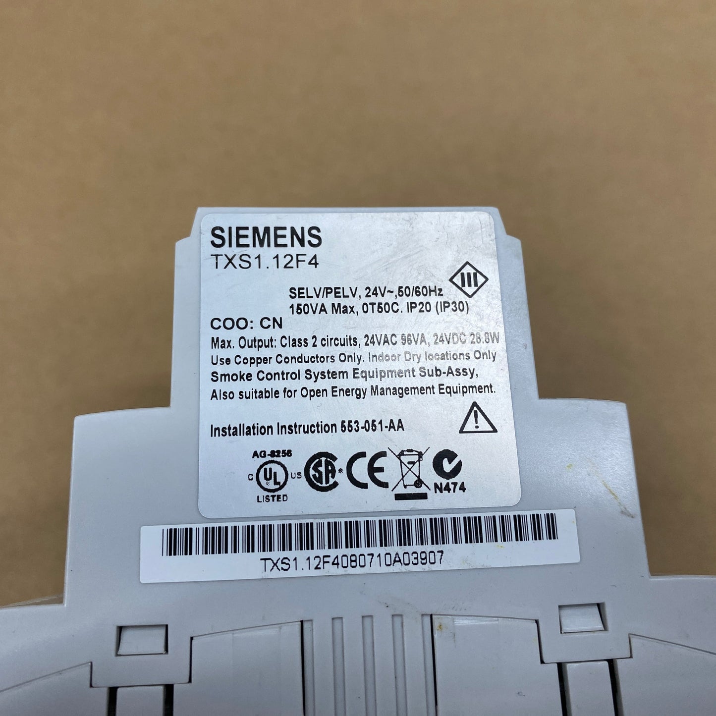 Siemens TXS1.12F4 Power Supply Module