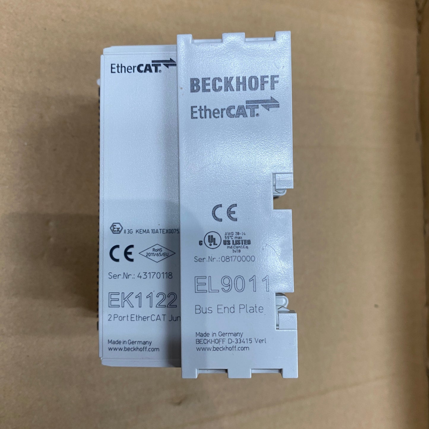 Beckhoff EK9000 EK1122 EL9011 Modules
