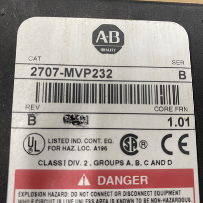 ALLEN BRADLEY 2701-MVP232 MicroView Operator Module