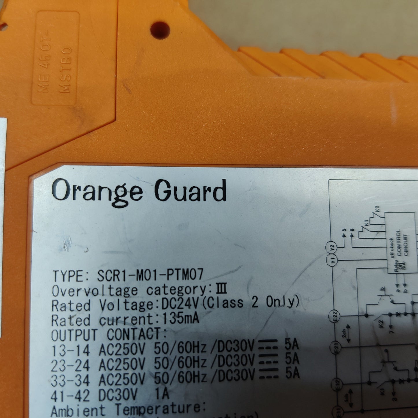 Orange Guard SCR1-M01-PTM07 Relay