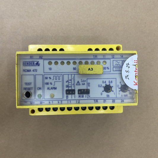 BENDER RCMA472LY-21 CURRENT MONITOR