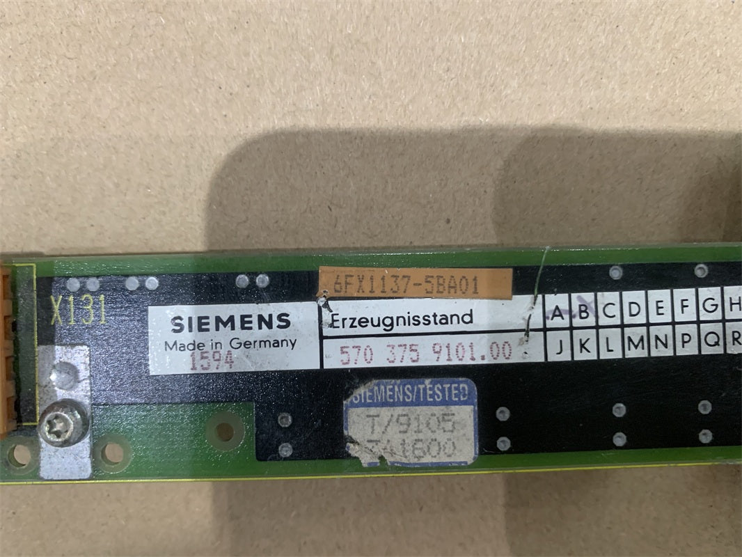 SIEMENS 6FX1137-5BA01 CIRCUIT BOARD