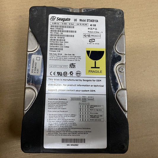 SEAGATE ST340810A 40G HDD DISK