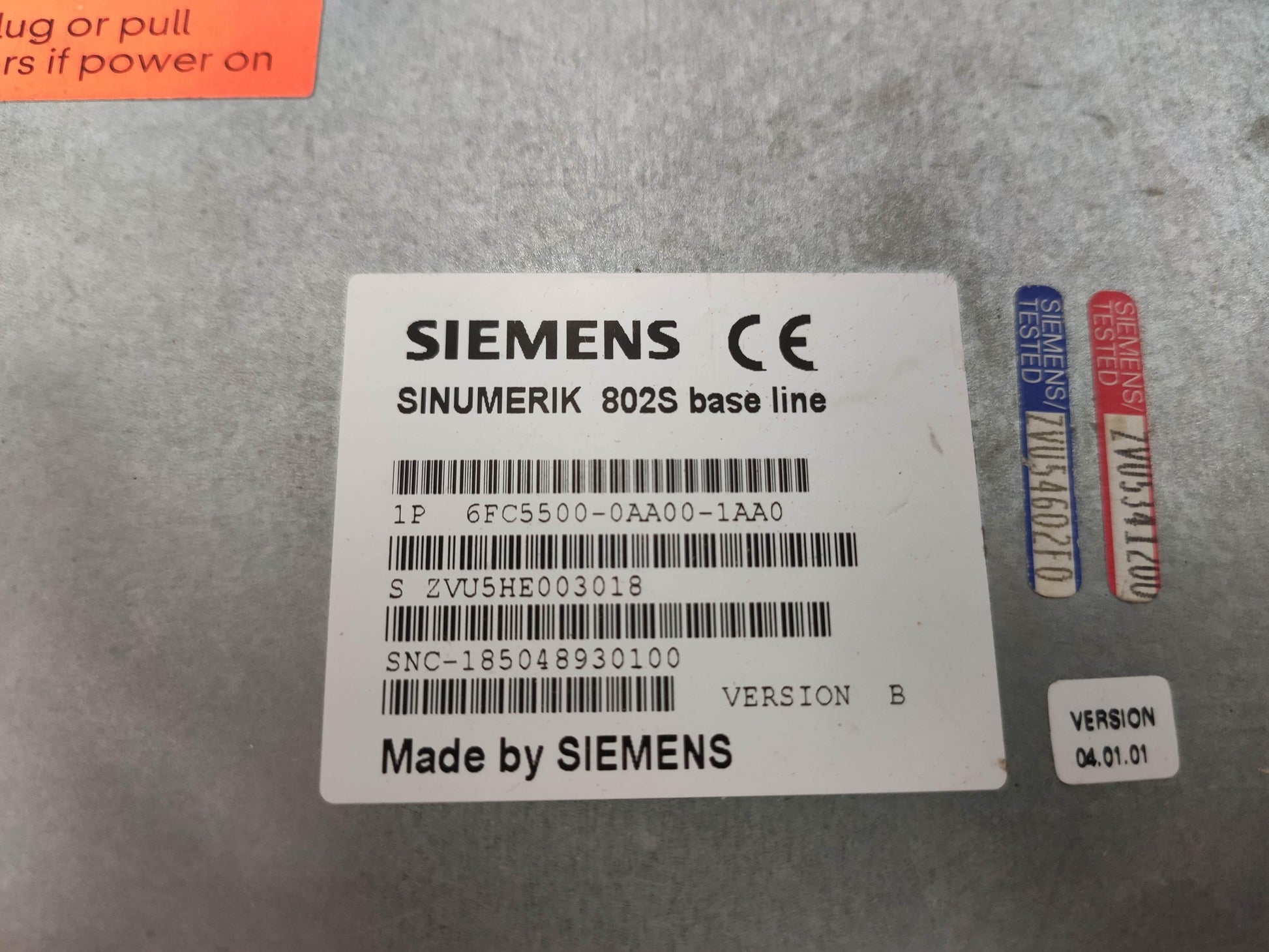 SIEMENS 6FC5500-0AA00-1AA0 Touch Screen Ver.B - Pulingma Automation