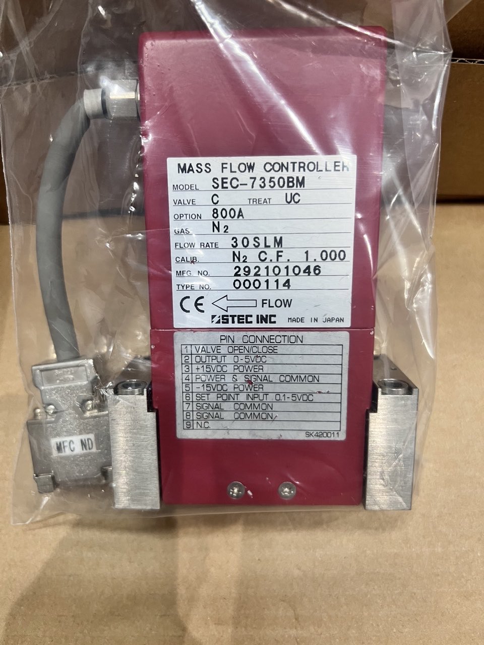 HORIBA STEC SEC-7350BM MASS FLOW CONTROLLER