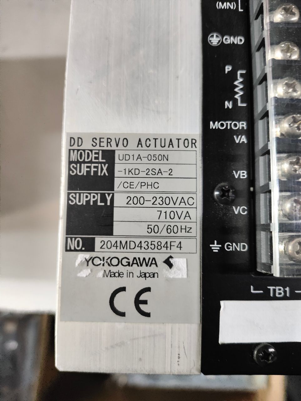 YOKOGAWA UD1A-050N-1KD-2SA-2/CE/PHC Driver