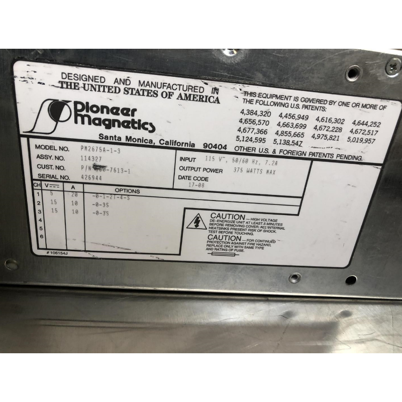 Pioneer magnetics Power Supply PM2675A-1-3