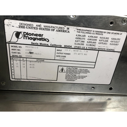 Pioneer magnetics Power Supply PM2675A-1-3