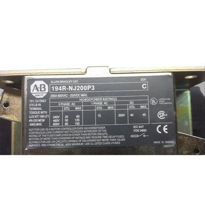 Allen Bradley 194R-NJ200P3  PLC module