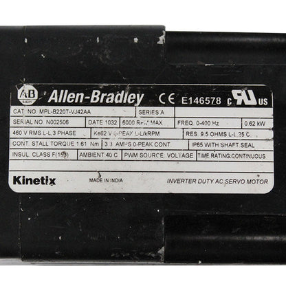 Allen Bradley MPL-B220T-VJ42AA servo motor