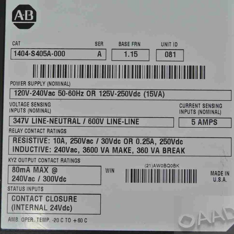 Allen Bradley 1404-S405A-000 Module