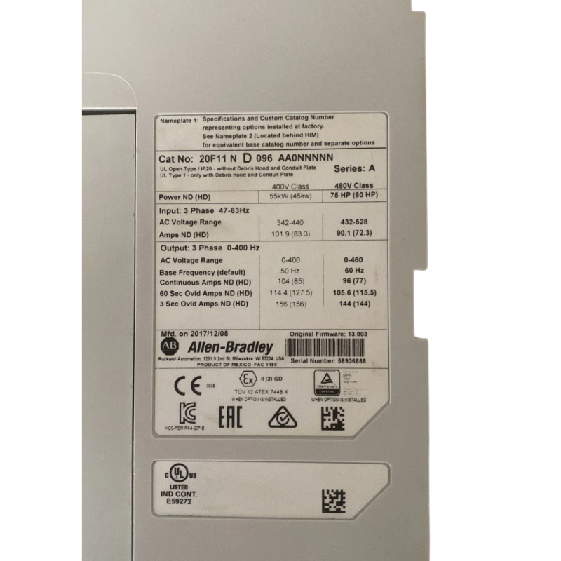 Allen Bradley 312872-A07 Board