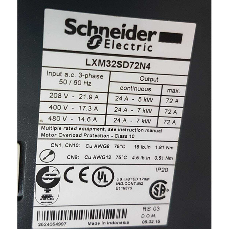 Schneider Electric LXM32SD72N4 Lexium 32 Servo Drive