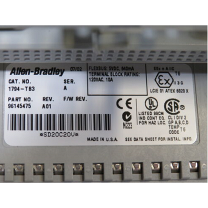 Allen Bradley 1794-TB3 Terminal Base