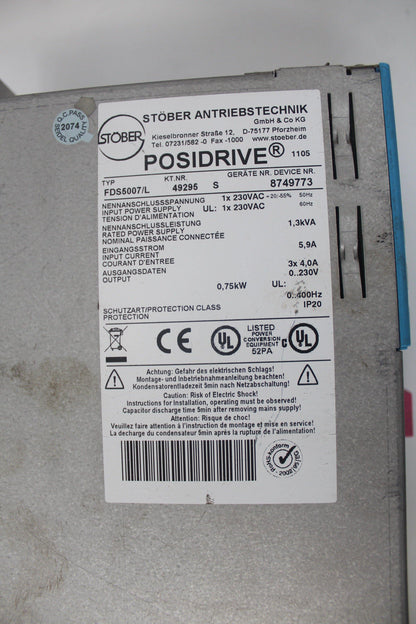 Used Stober Servo Drive FDS5007/L - Pulingma Automation