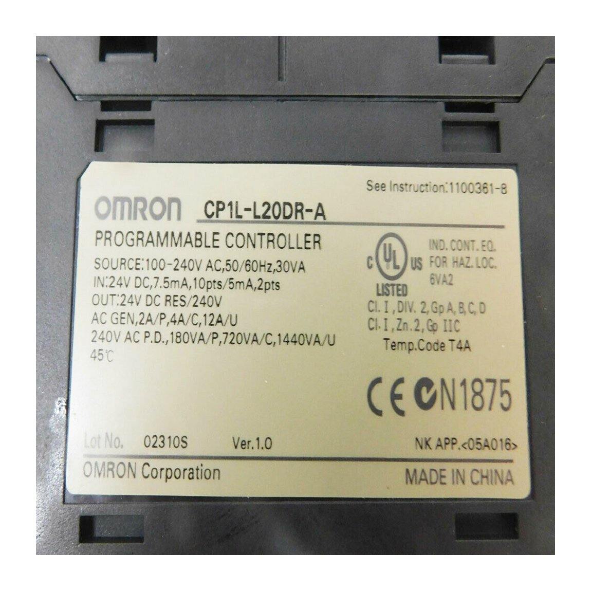 New Original Omron CP1L-L20DR-A 20 Points Memory Capacity CPU PLC Module Controller - Pulingma Automation