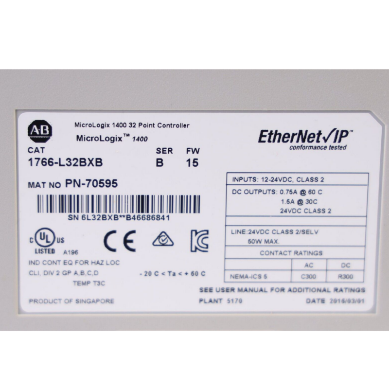 Allen Bradley 1766-L32BXB Controller